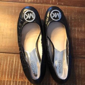 Michael Kors Black Flats with emblem